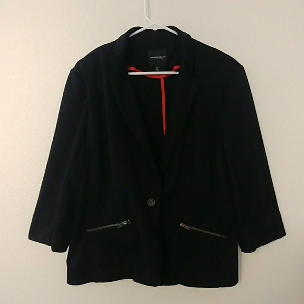 Christian Siriano knit blazer 3/4 sleeves